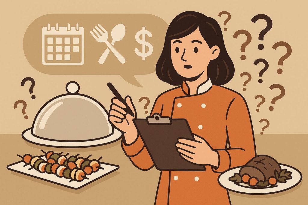 questions to ask clientes as a caterer